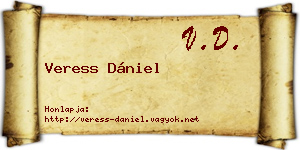 Veress Dániel névjegykártya